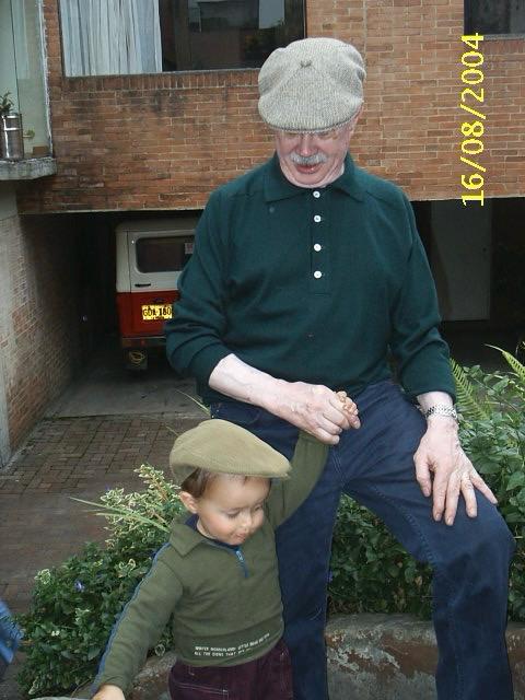 Felipe with his grandfather